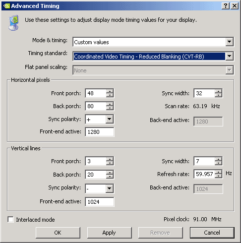 NVIDIA control panel reduced blanking #2